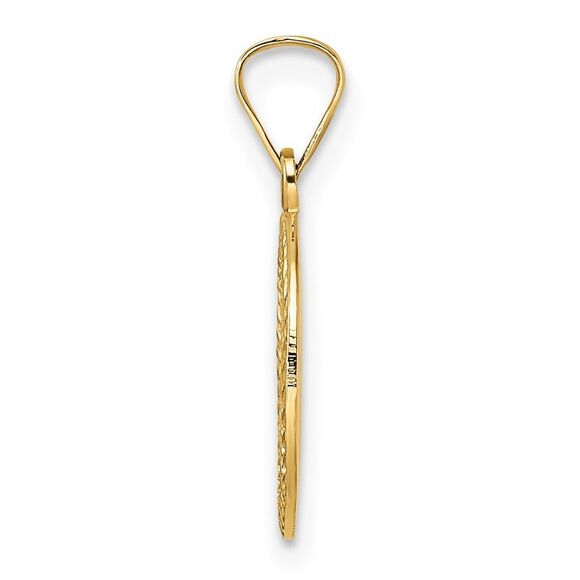 Kazi Luxury 14k Yellow Gold & Textured Solid Star of David in Frame Pendant